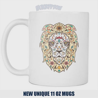 Lion's Head Sugar Skull Mug