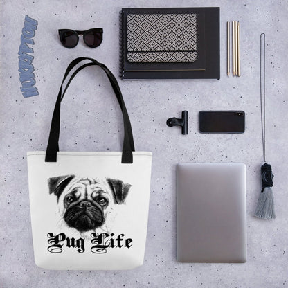 Pug Life - Custom Tote Bag - NuKrypton Tote Bags 62583B977C2D2_4533