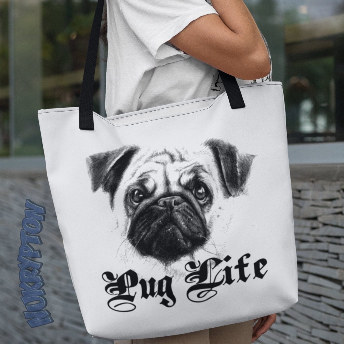 Pug Life - Custom Tote Bag - NuKrypton Tote Bags 62583B977C2D2_4534