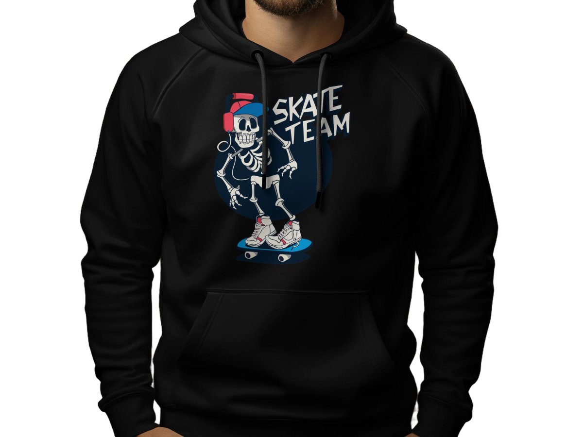 Retro Skate Team Skull Hoodie - NuKrypton Hoodies