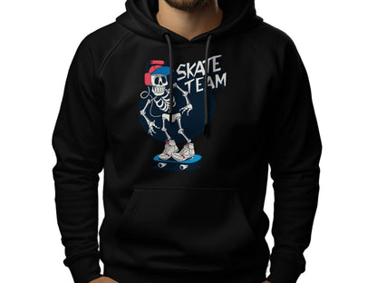 Retro Skate Team Skull Hoodie - NuKrypton Hoodies