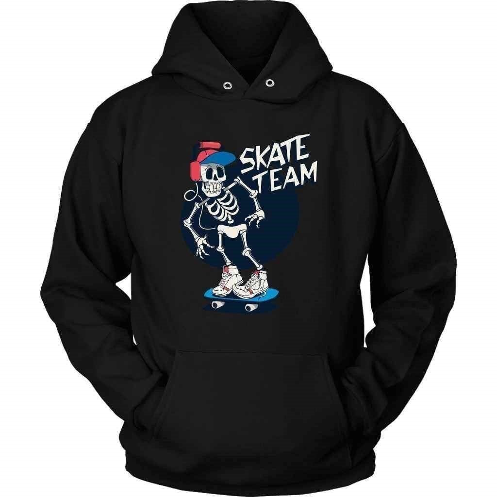 Retro Skate Team Skull Hoodie - NuKrypton Hoodies