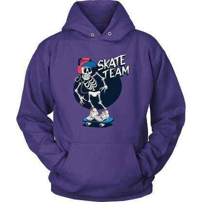 Retro Skate Team Skull Hoodie - NuKrypton Hoodies