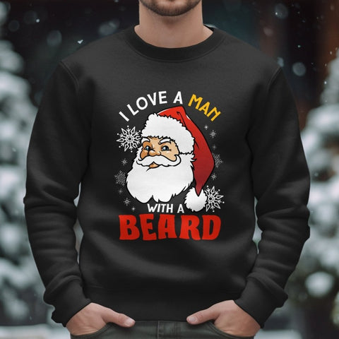 Santa's Bearded Charm - Holiday Bliss Sweatshirt