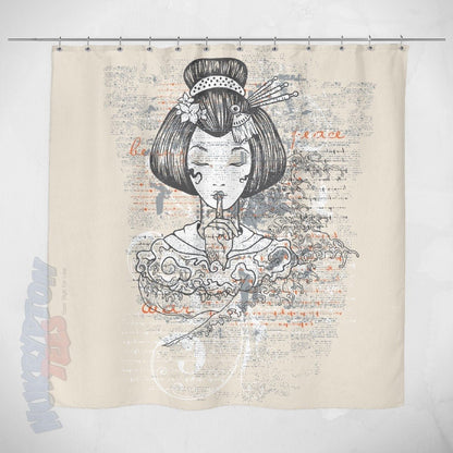 Silent Geisha Shower Curtain - NuKrypton Shower Curtains