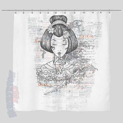 Silent Geisha Shower Curtain - NuKrypton Shower Curtains