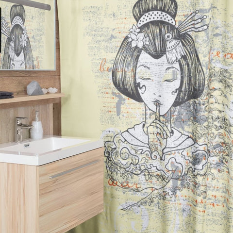 Silent Geisha Shower Curtain