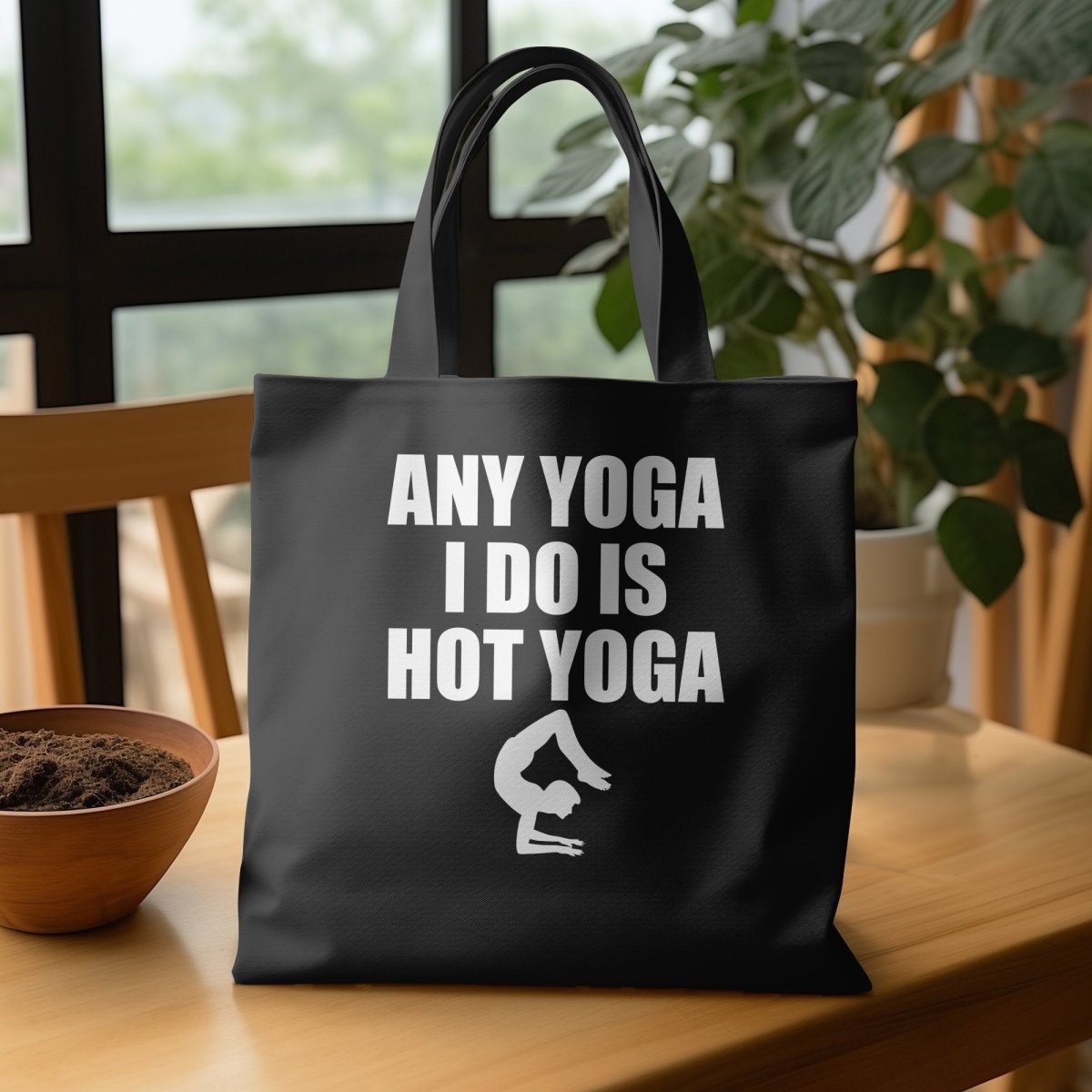 Steamy Stretch - Hot Yoga Funny Tote Bags - NuKrypton Tote Bags MD - 73054367