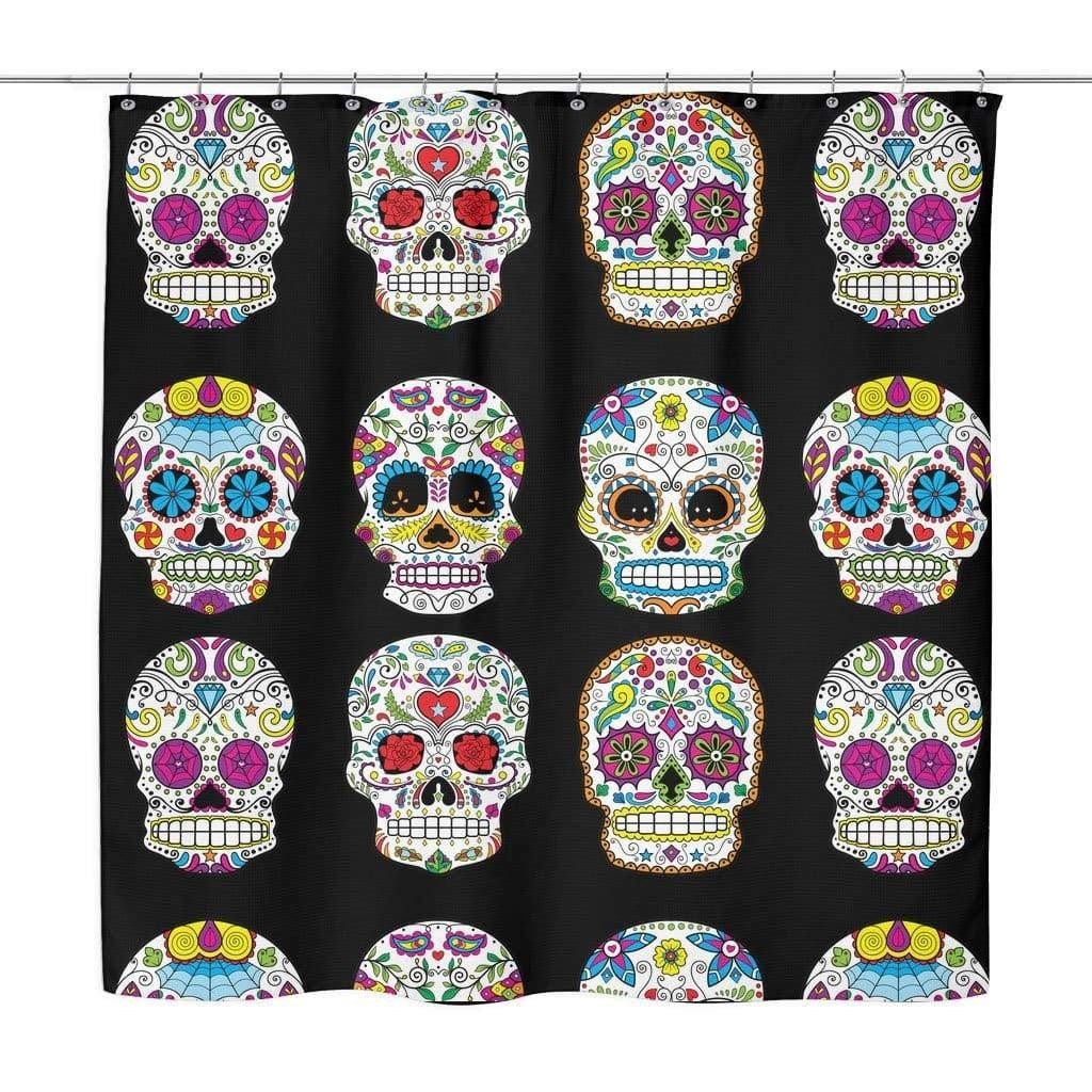 Sugar Skull Shower Curtain - NuKrypton Shower Curtains