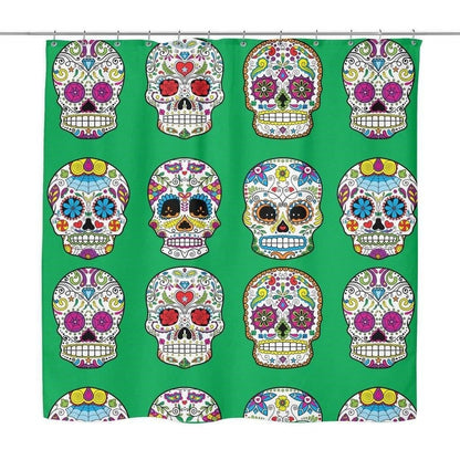 Sugar Skull Shower Curtain - NuKrypton Shower Curtains