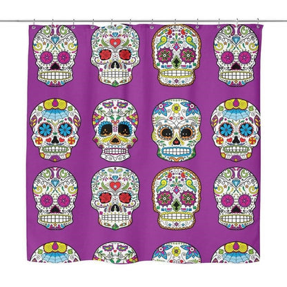 Sugar Skull Shower Curtain - NuKrypton Shower Curtains