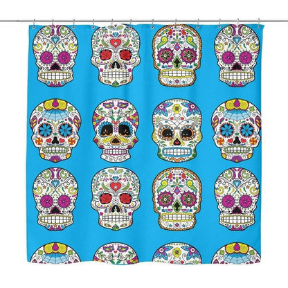 Sugar Skull Shower Curtain - NuKrypton Shower Curtains