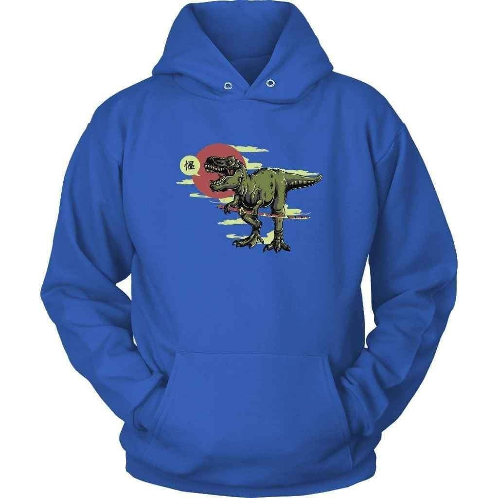 T - Rex Samurai Dinosaur Hoodie - NuKrypton Hoodies