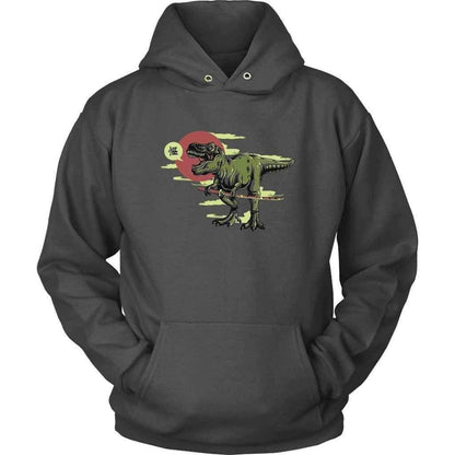 T - Rex Samurai Dinosaur Hoodie - NuKrypton Hoodies