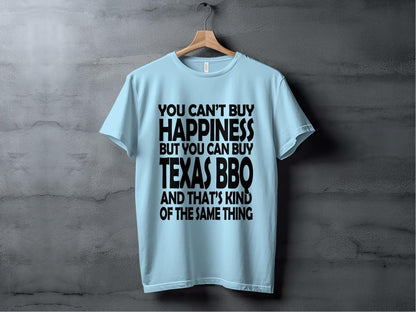 Texas BBQ Happiness - Fun Foodie T-Shirt - NuKrypton T-Shirts MD - 69692581