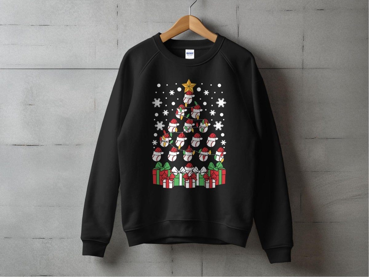 Tis The Season to Baseball Tree Sweatshirt - NuKrypton Sweatshirt MD - 71969764