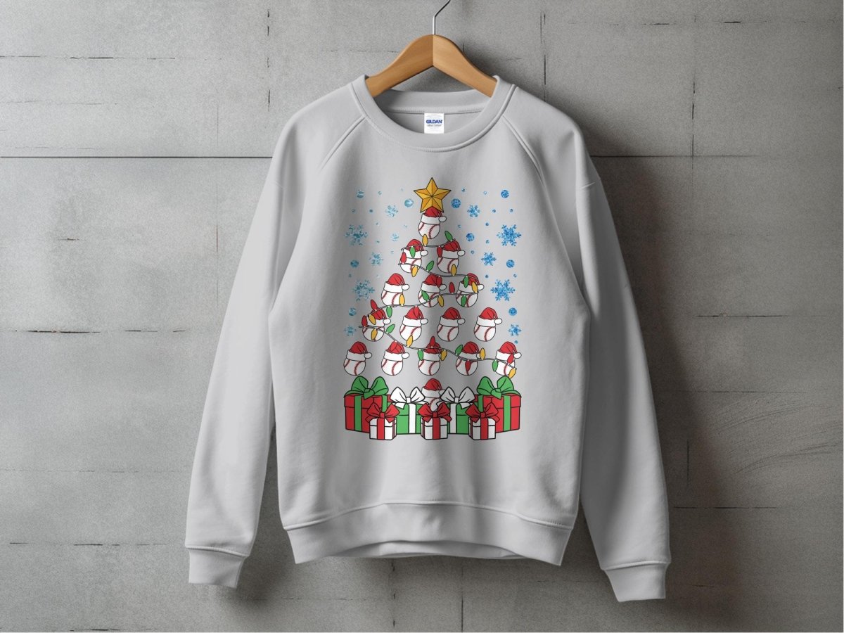 Tis The Season to Baseball Tree Sweatshirt - NuKrypton Sweatshirt MD - 71969758