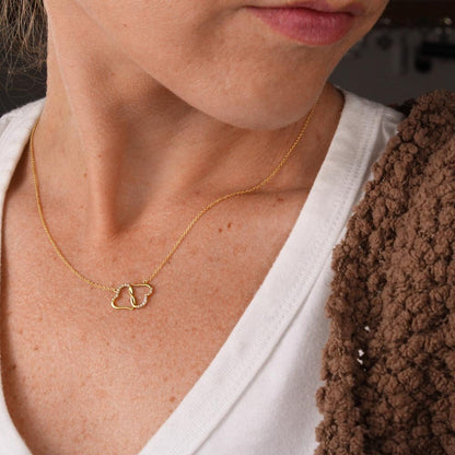 To My Awesome Wife - 10K Gold Heart Necklace - NuKrypton Necklaces