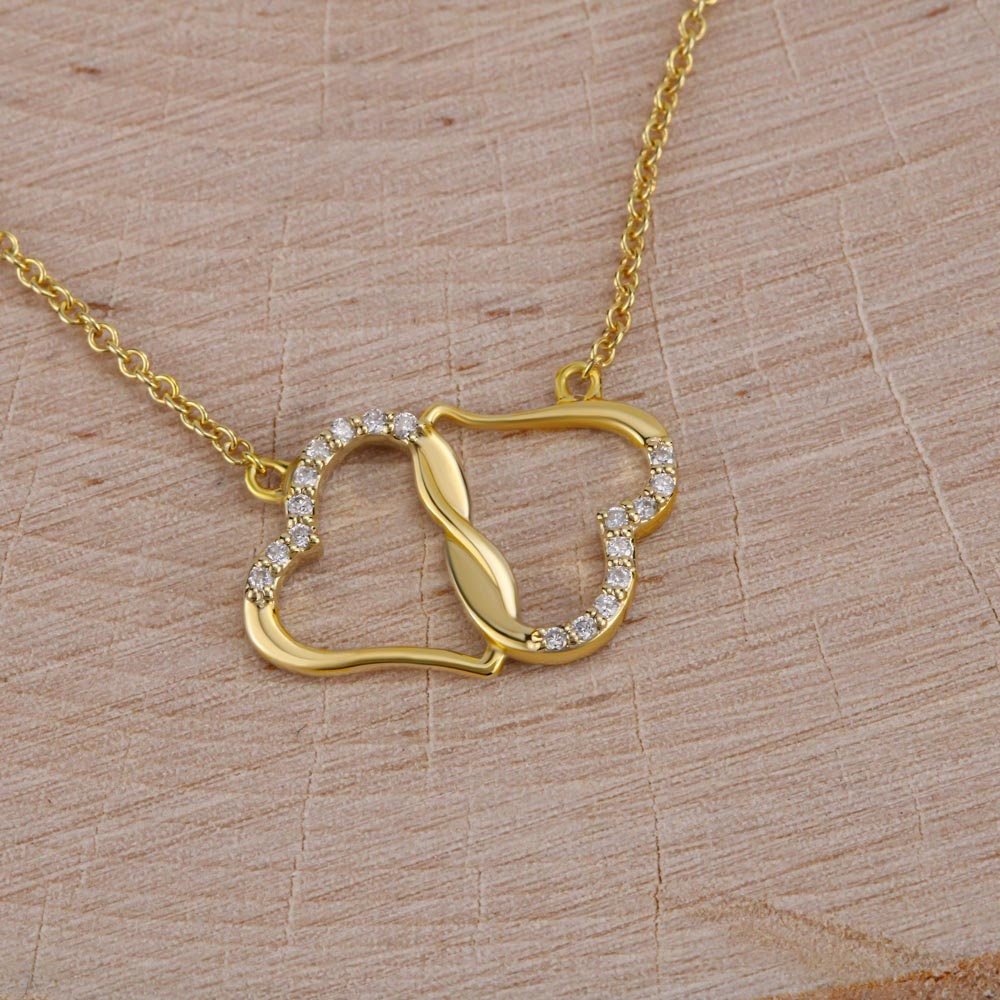 To My Awesome Wife - 10K Gold Heart Necklace - NuKrypton Necklaces