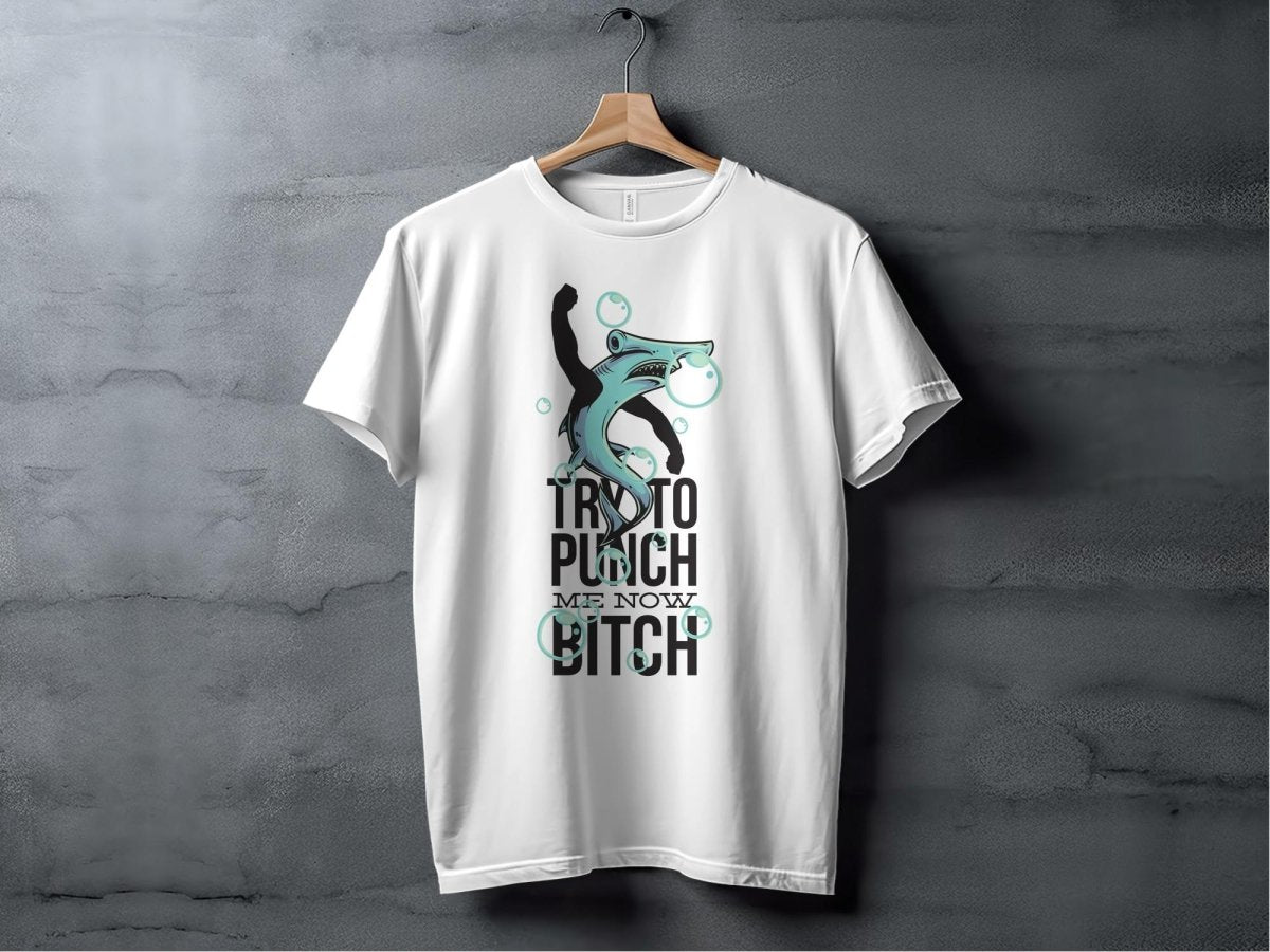 Try to Punch Me Now Shark Attack T-Shirt - NuKrypton T-Shirts MD - 69945435