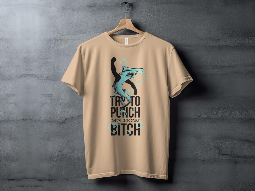 Try to Punch Me Now Shark Attack T-Shirt - NuKrypton T-Shirts MD - 69945396