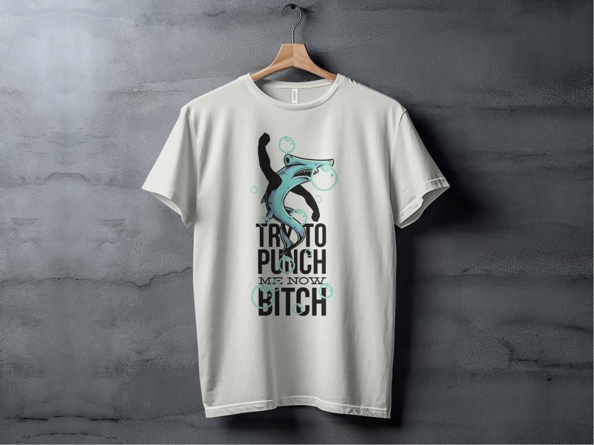 Try to Punch Me Now Shark Attack T-Shirt - NuKrypton T-Shirts MD - 69945428