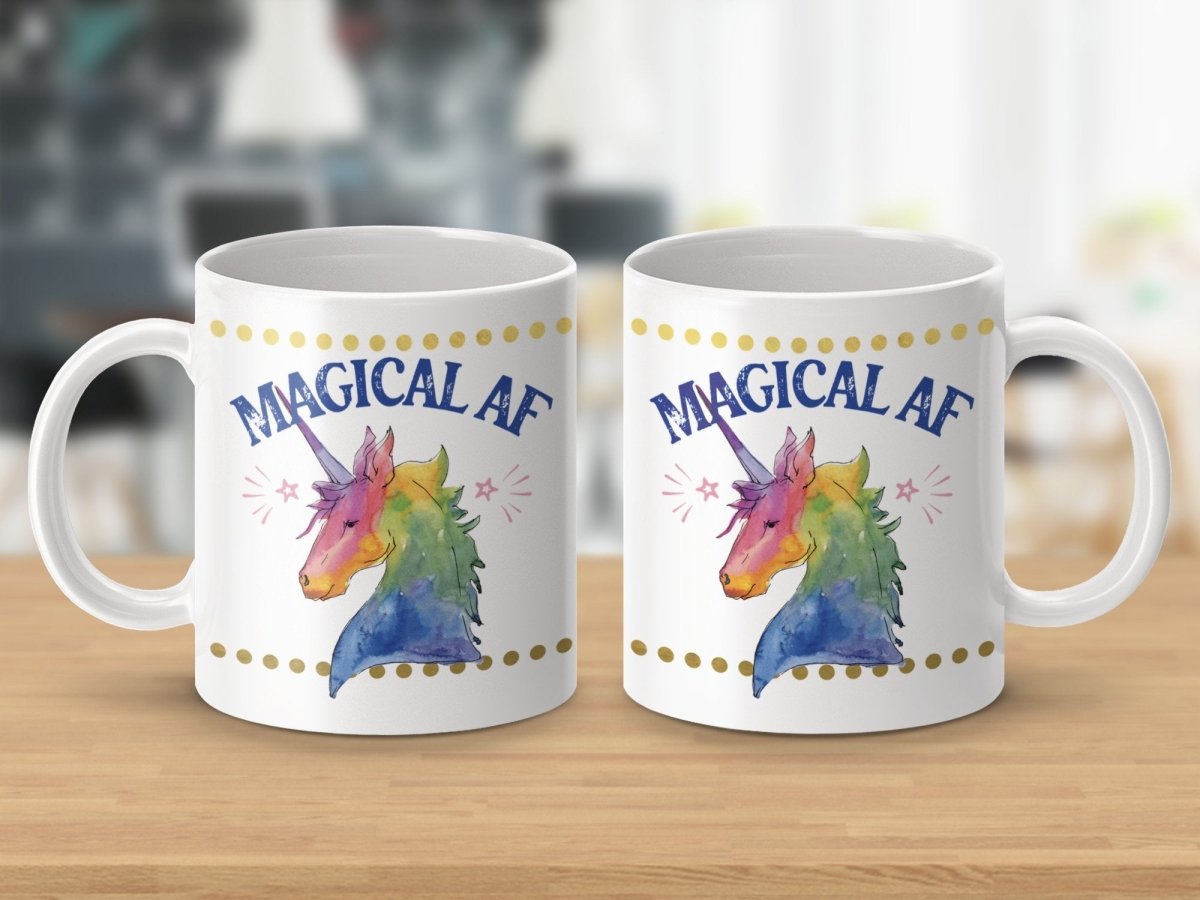 Unicorn Magic Power - Magical AF Mugs - NuKrypton Coffee Mugs MD - 71360746