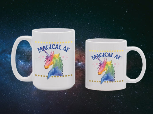 Unicorn Magic Power - Magical AF Mugs - NuKrypton Coffee Mugs MD - 71360746