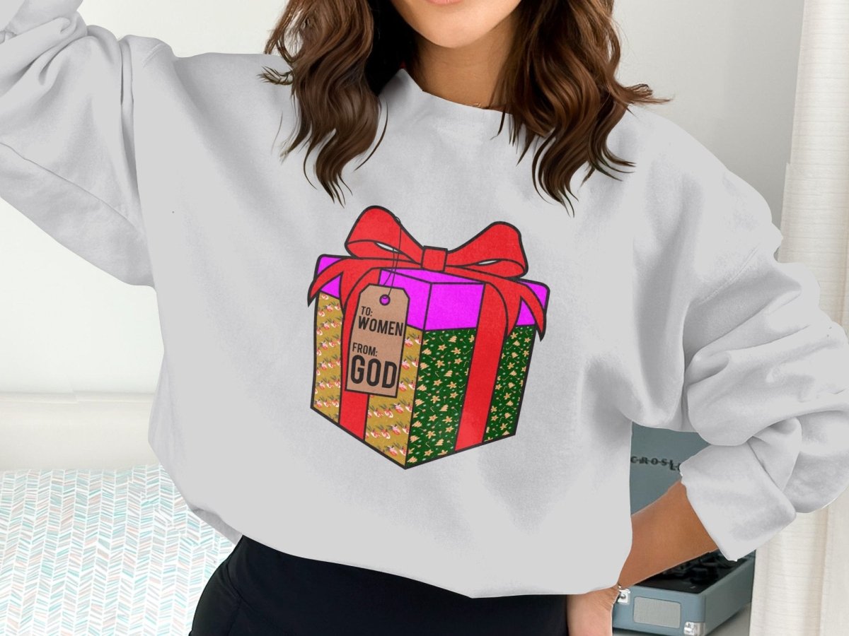 Unwrap Greatness - Funny Holiday Sweatshirt - NuKrypton Sweatshirt MD - 71969980