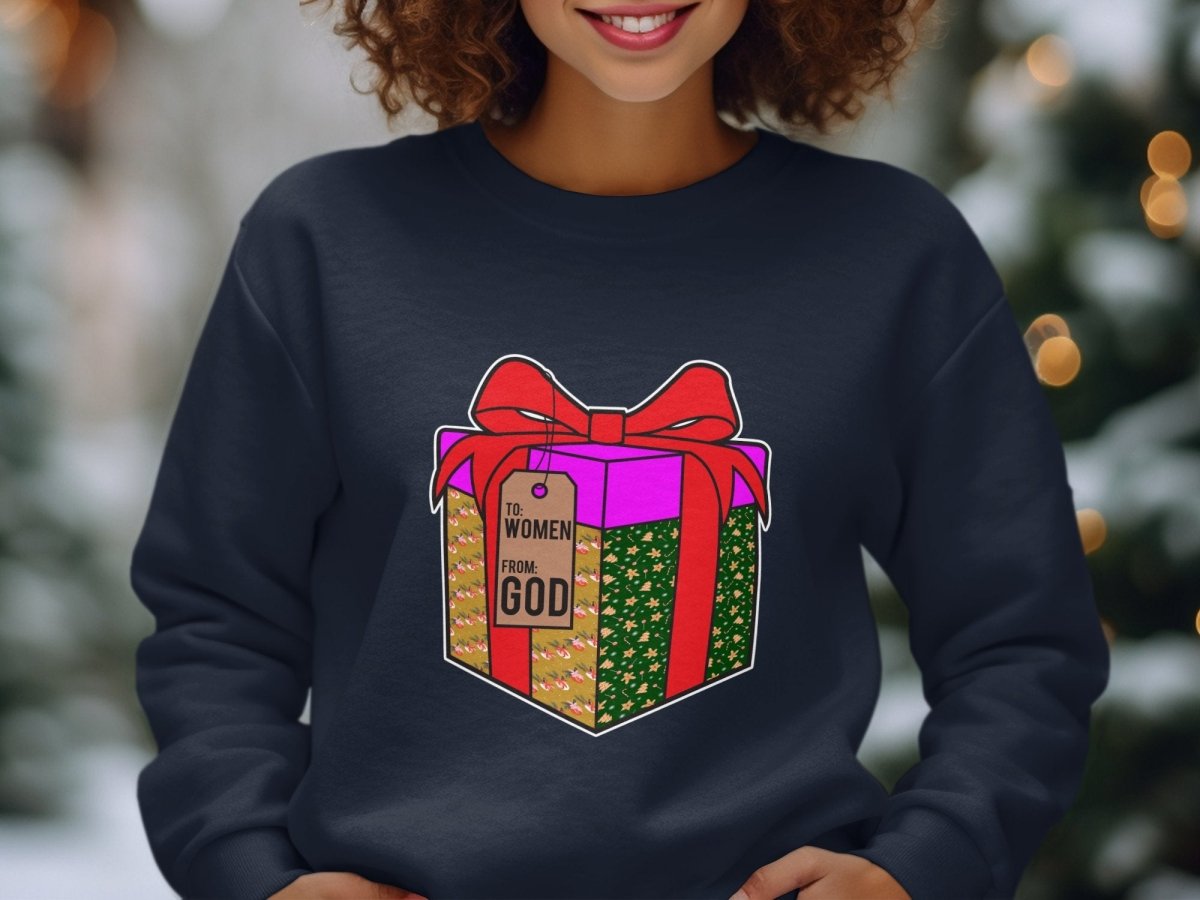 Unwrap Greatness - Funny Holiday Sweatshirt - NuKrypton Sweatshirt MD - 71969980