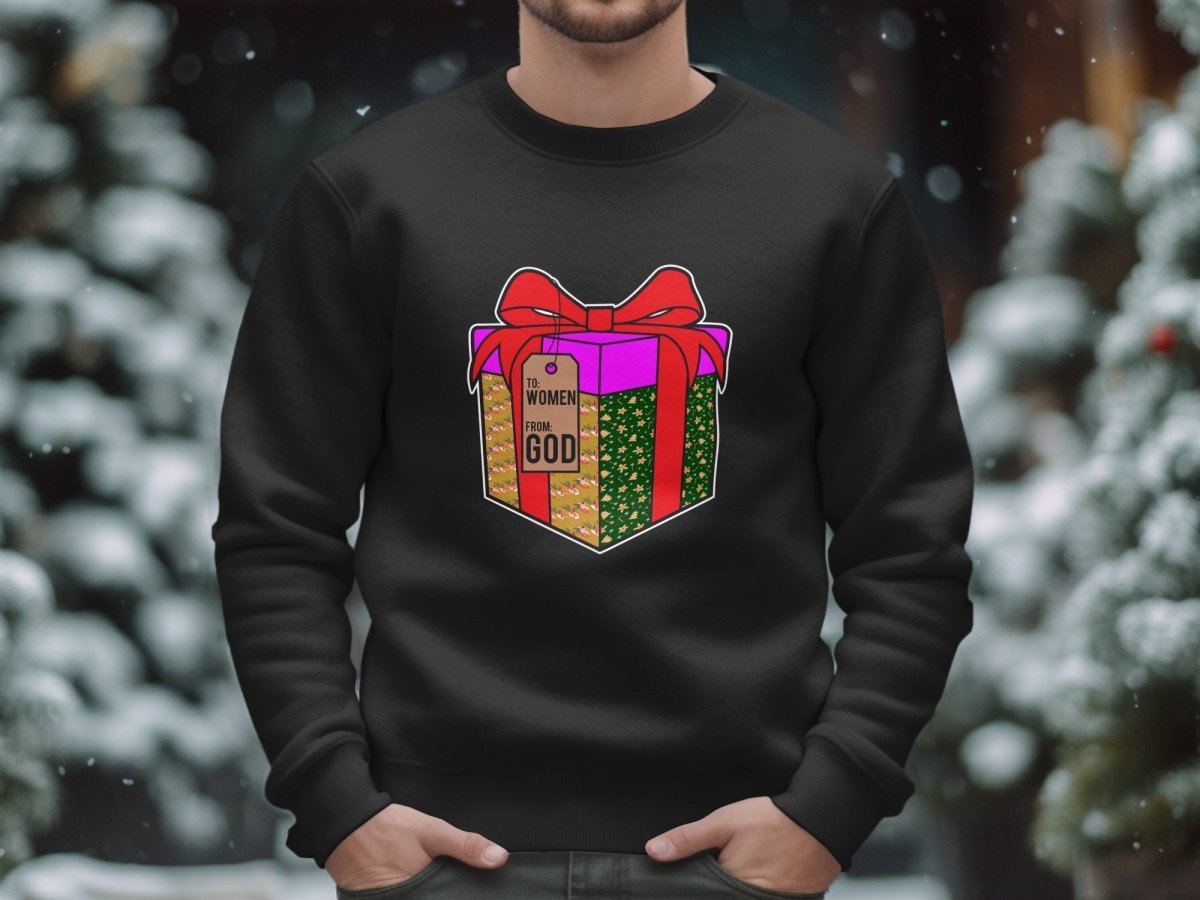 Unwrap Greatness - Funny Holiday Sweatshirt - NuKrypton Sweatshirt MD - 71969962