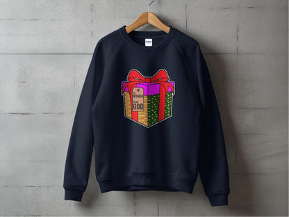 Unwrap Greatness - Funny Holiday Sweatshirt - NuKrypton Sweatshirt MD - 71970004