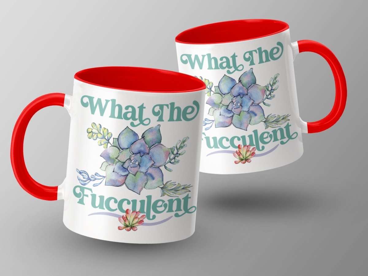 What The Fucculent - Plant Lover Humor Mugs - NuKrypton Coffee Mugs MD - 71360941