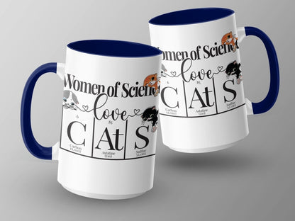 Women of Science Love Cats Sarcastic Fun Mugs - NuKrypton Coffee Mugs MD - 71360839