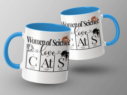 Women of Science Love Cats Sarcastic Fun Mugs - NuKrypton Coffee Mugs MD - 71360834