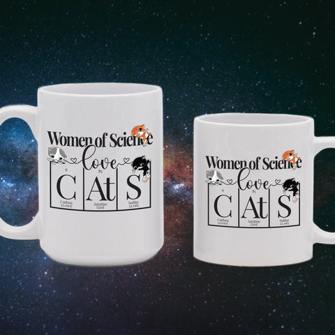 Women of Science Love Cats Sarcastic Fun Mugs