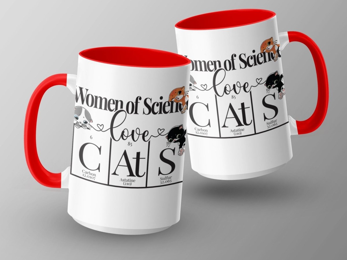 Women of Science Love Cats Sarcastic Fun Mugs - NuKrypton Coffee Mugs MD - 71360838