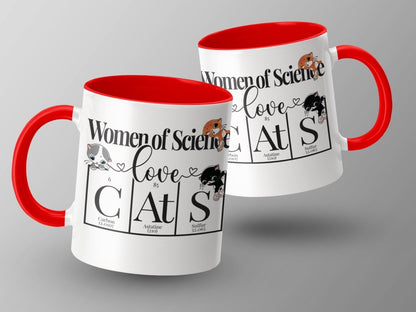 Women of Science Love Cats Sarcastic Fun Mugs - NuKrypton Coffee Mugs MD - 71360833