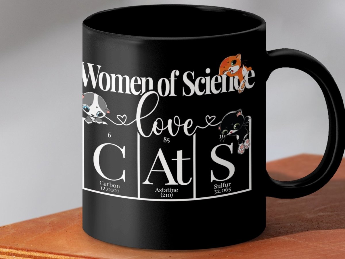 Women of Science Love Cats Sarcastic Fun Mugs - NuKrypton Coffee Mugs MD - 71360834