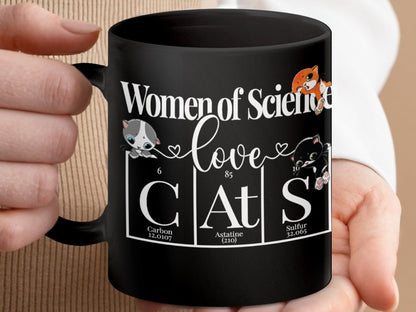 Women of Science Love Cats Sarcastic Fun Mugs - NuKrypton Coffee Mugs MD - 71360835