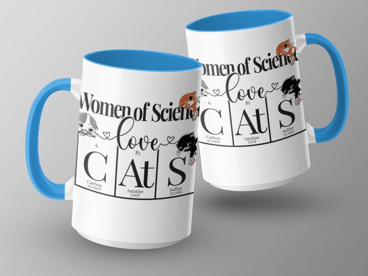 Women of Science Love Cats Sarcastic Fun Mugs - NuKrypton Coffee Mugs MD - 71360840