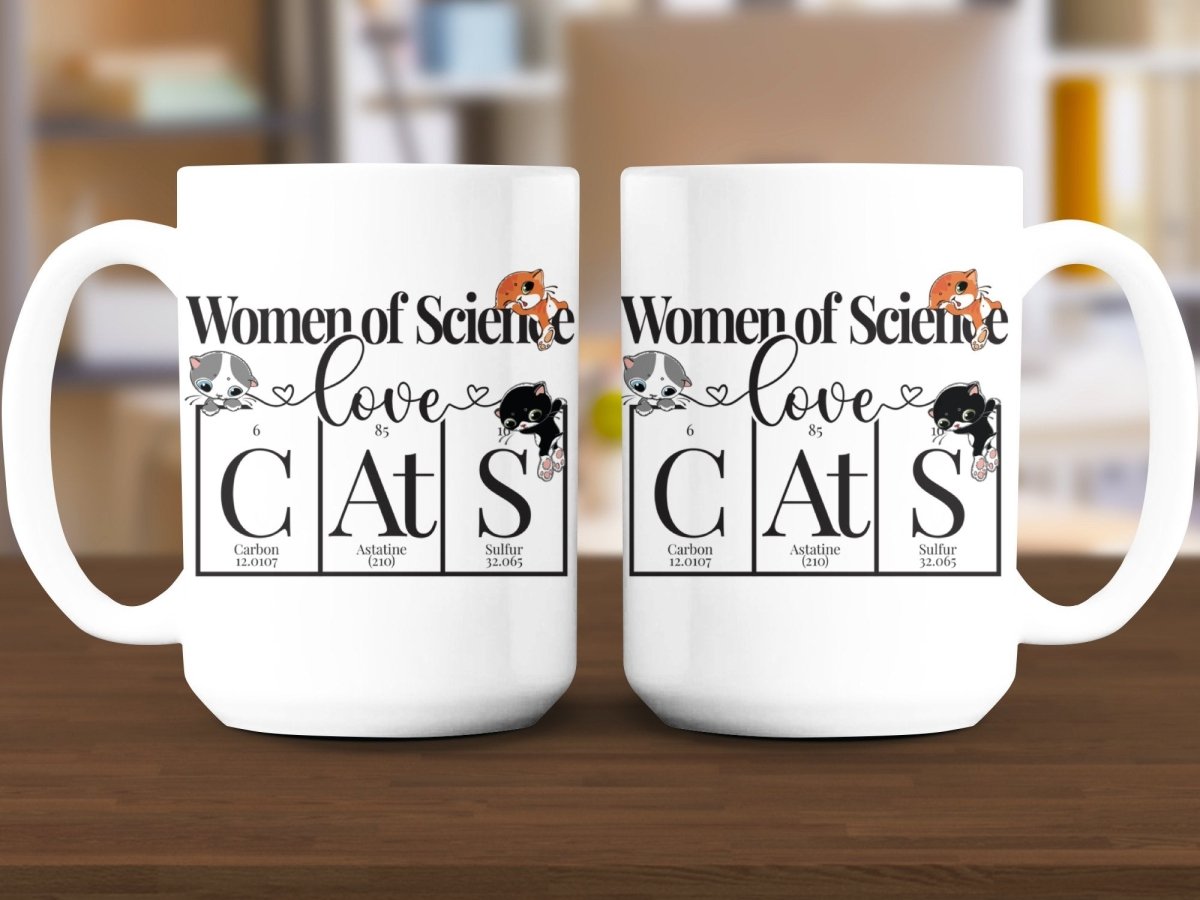 Women of Science Love Cats Sarcastic Fun Mugs - NuKrypton Coffee Mugs MD - 71360836