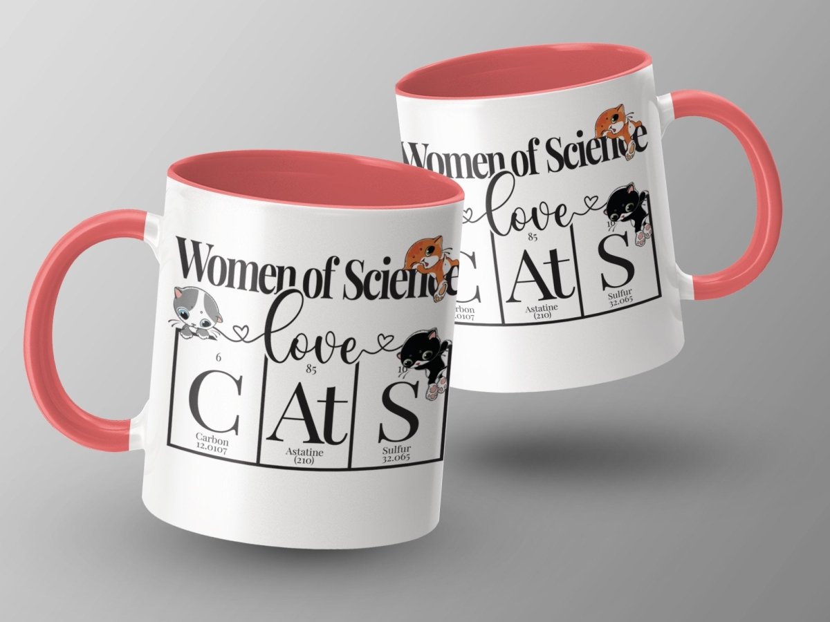 Women of Science Love Cats Sarcastic Fun Mugs - NuKrypton Coffee Mugs MD - 71360831