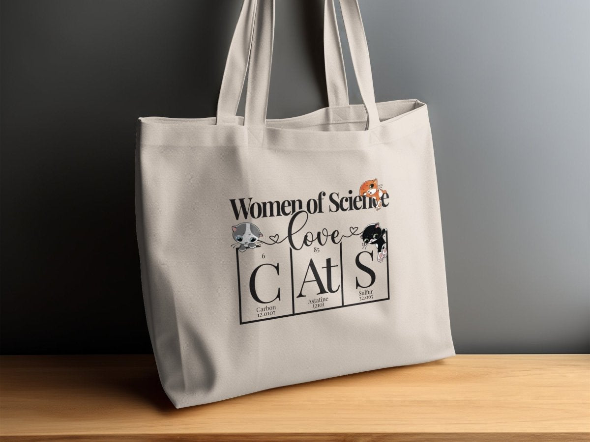 Women of Science Love Cats Tote Bags - NuKrypton Tote Bags MD - 73054366