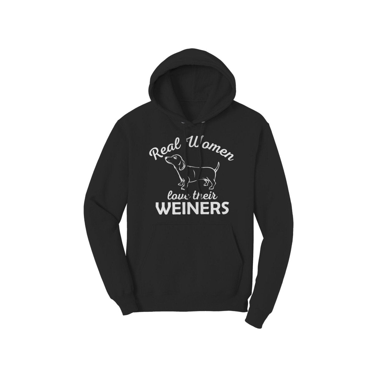 Women & Their Weiners - Dog Mom Hoodie - NuKrypton Black Hoodies